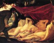 雅克布兰查德 - Venus and the Three Graces Surprised by a Mortal